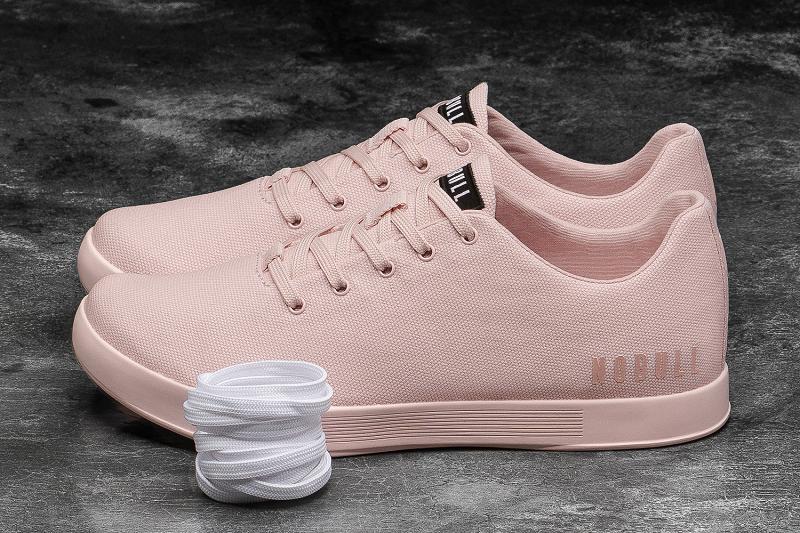 Men's Nobull Blush Canvas Trainers Pink | SG U2410Z